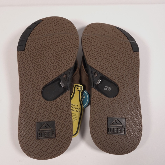 Reef Mens Bottle Opener Leather Sandals Size 8 Color Brown New With Tags!
